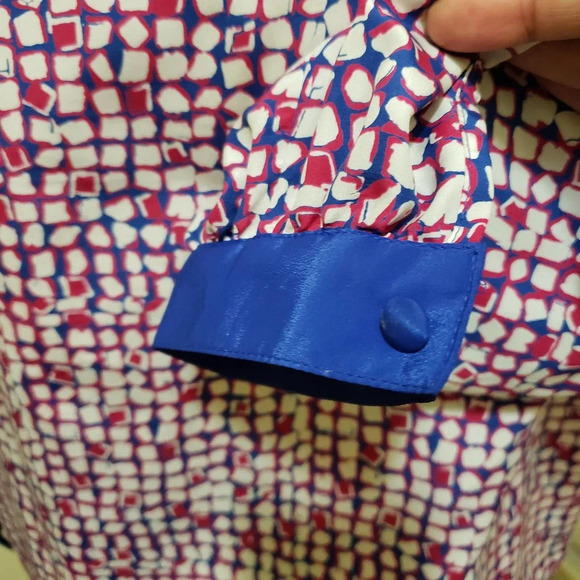 Vintage Blouse Button Down Red White & Blue by Jai Dalis New York Size 18 - Picture 6 of 8
